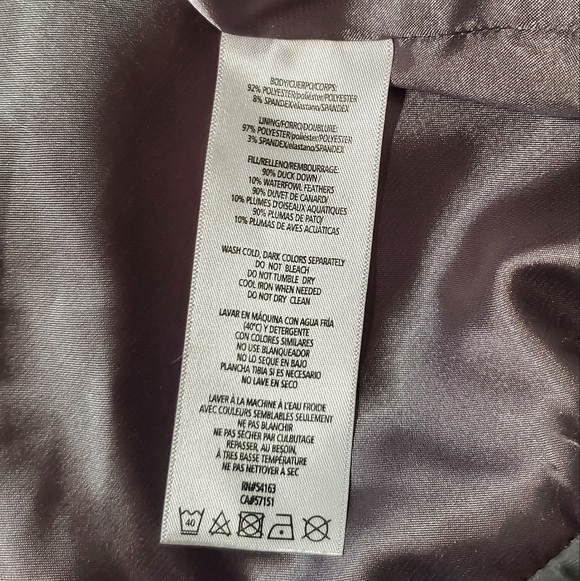 Calvin Klein Silver Velvet Puffer Vest - Picture 6 of 11